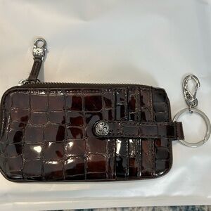 Brighton Twister Croc Print Leather Organizer